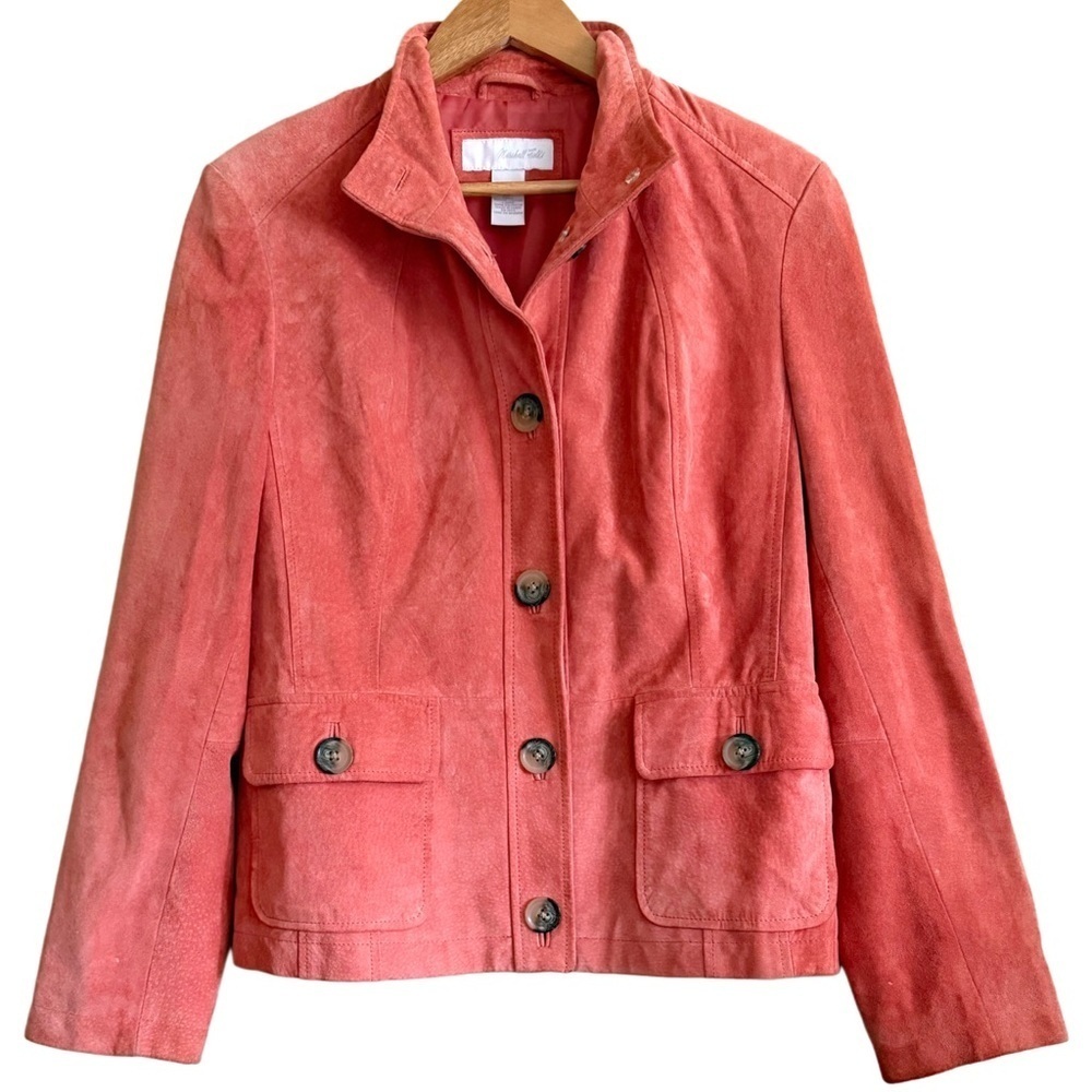 MARSHALL FIELDS Genuine Leather Suede Bikercore Cowgirl Casual Moto Jacket Sz 10 - Picture 5 of 11